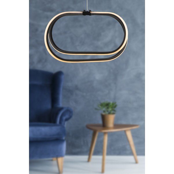 Czarna metalowa lampa wisząca LED ø 42 cm Loca – Squid Lighting-image-1