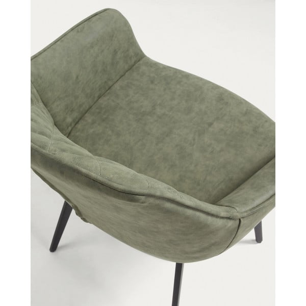 Krzesła z imitacji skóry w kolorze khaki zestaw 2 szt. Amira – Kave Home-image-1