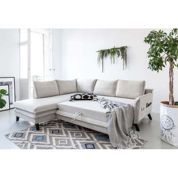 Jasnobeżowy narożnik rozkładany Miuform Charming Charlie L, lewostronny-image-4