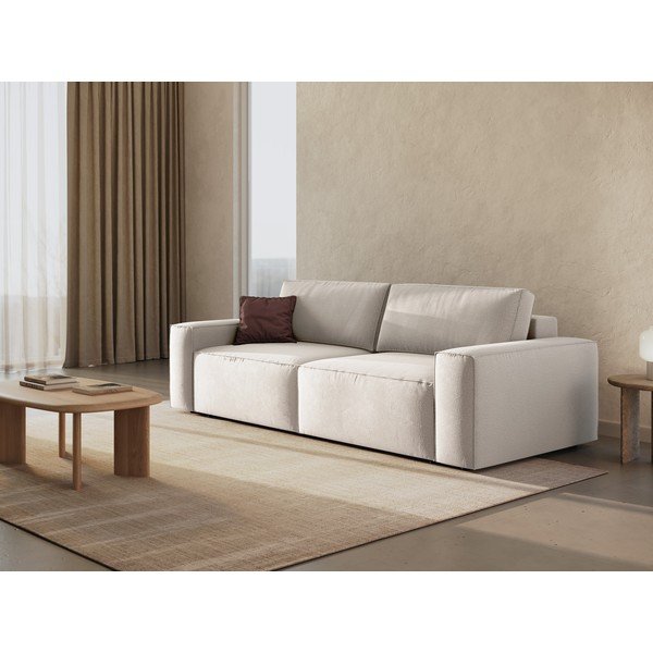 Beżowa rozkładana sofa 247 cm Jodie – Micadoni Home-image-1