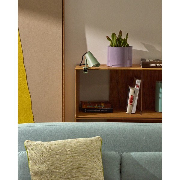 Zielona metalowa lampa stołowa z klipsem (wysokość 16 cm) Jula – Kave Home-image-3