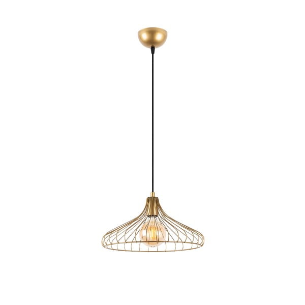 Lampa wisząca w kolorze złota z metalowym kloszem ø 36 cm Depay – Opviq lights