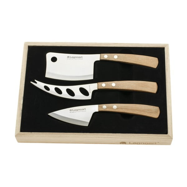 Zestaw
  3 noży do serów  w opakowaniu
  podarunkowym Legnoart Latte Wood
