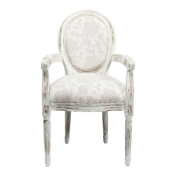 Białe krzesło z podłokietnikami Kare Design Louis
