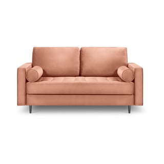 Różowa aksamitna sofa Milo Casa Santo, 174 cm