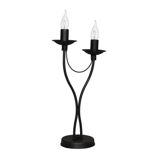 Czarna lampa stołowa Glimte Spirit, wys. 47 cm