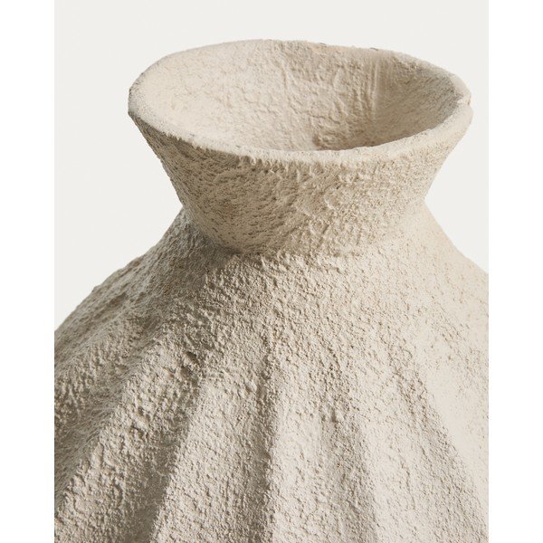 Kremowy ręcznie wykonany/wysoki wazon z papier mâché (wysokość 46,5 cm) Arquena – Kave Home-image-4