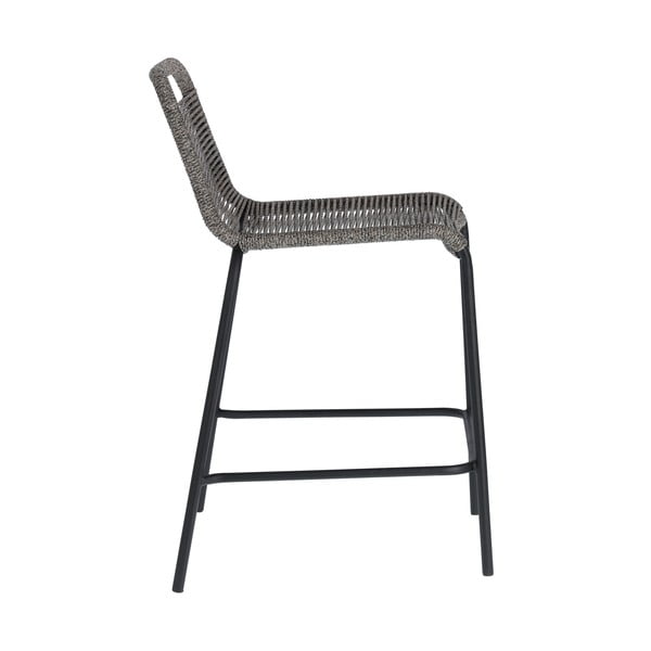 Szary hoker ze stalową konstrukcją Kave Home Glenville, wys. 62 cm-image-2