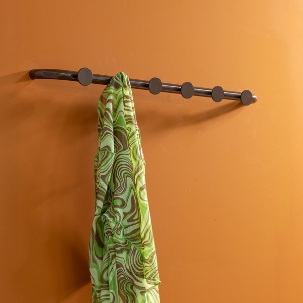 Ciemnobrązowy metalowy wieszak ścienny 75 cm Retro – Spinder Design-image-1