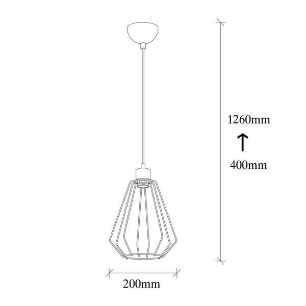 Czarna metalowa lampa wisząca Opviq lights Mando-image-3