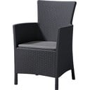 Ciemnoszary plastikowy fotel ogrodowy Lowa – Keter