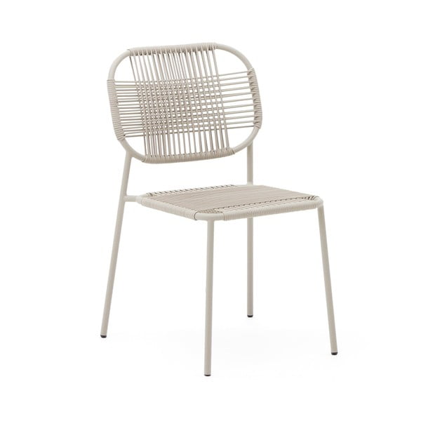 Beżowe metalowe krzesło ogrodowe Talaier – Kave Home