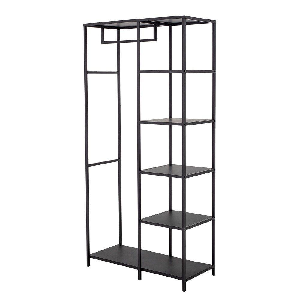 Czarny metalowy stojak na ubrania 90x183x40 cm Valde – Bloomingville