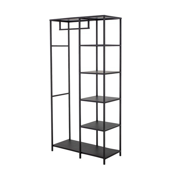 Czarny metalowy stojak na ubrania 90x183x40 cm Valde – Bloomingville