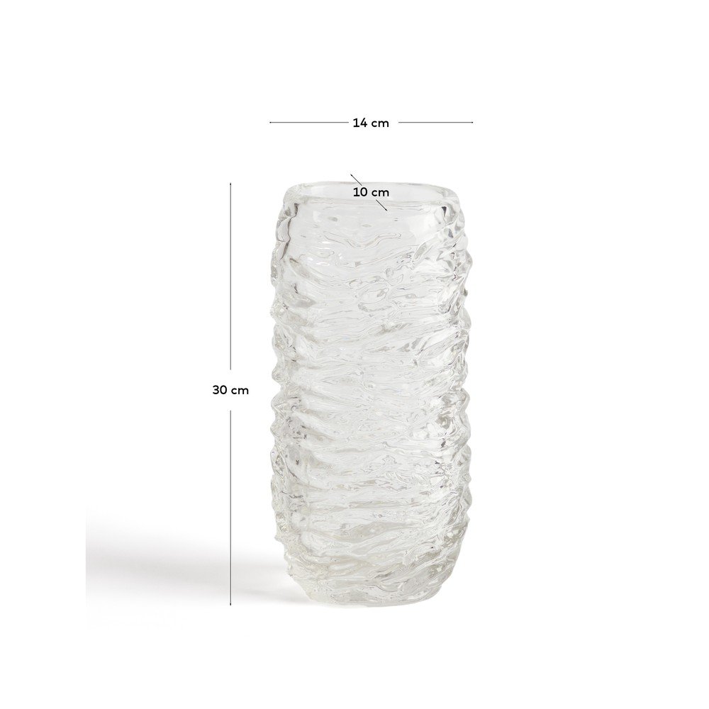 Szklany wazon (wysokość 30 cm) Vorma – Kave Home (zdjęcie 7)