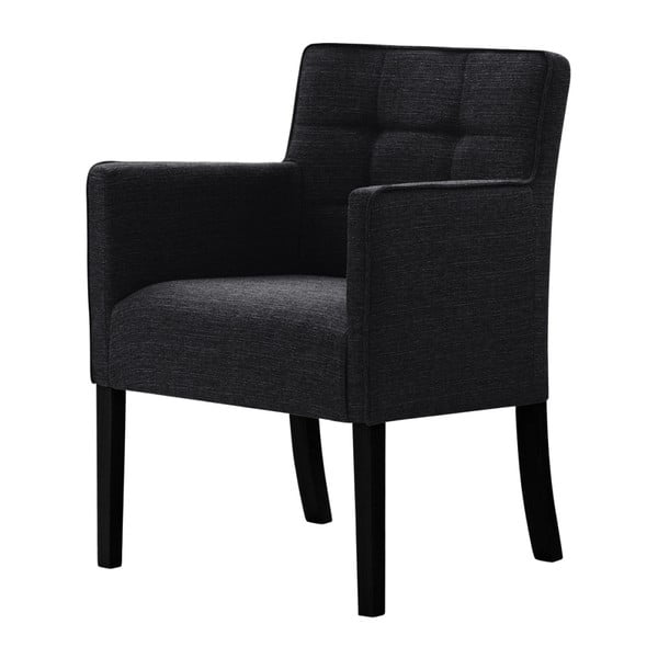 Czarne krzesło z czarnymi nogami Ted Lapidus Maison Freesia