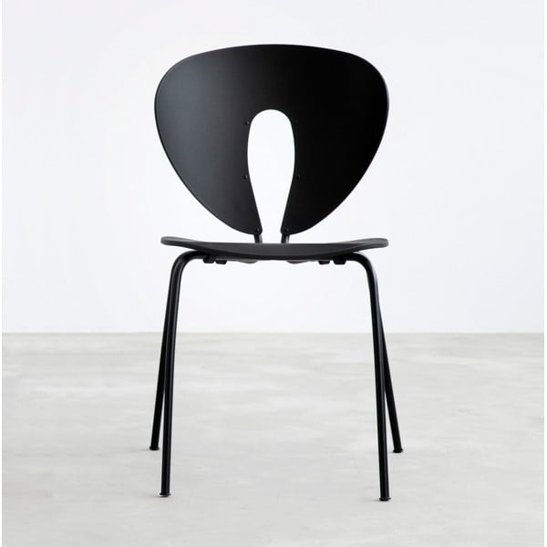 Krzesło Globus, czarne/czarne nogi