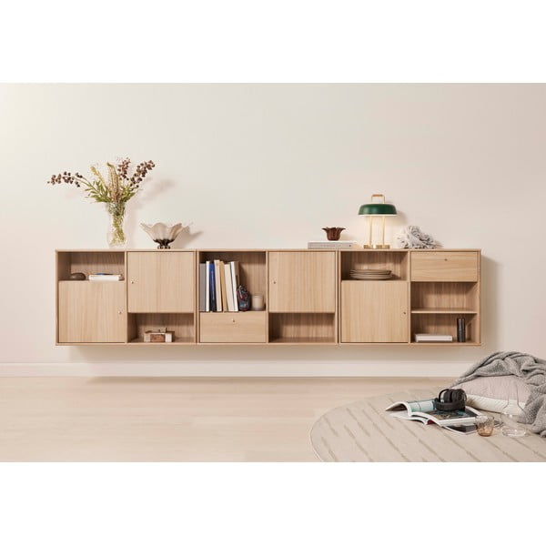 Naturalna niska komoda w dekorze dębu 267x61 cm Mistral – Hammel Furniture-image-4