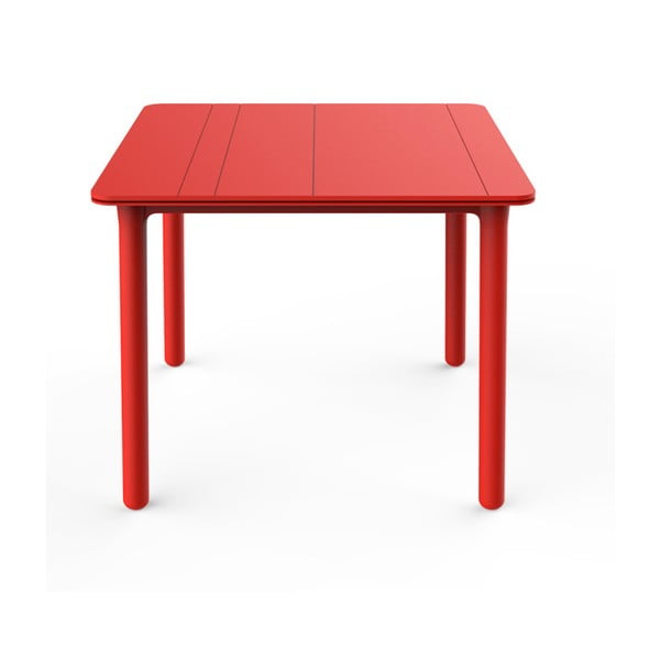 Czerwony stół ogrodowy Resol NOA, 90x90 cm