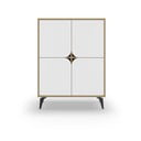 Biała szafka w dekorze dębu 90x120 cm Nola – Marckeric