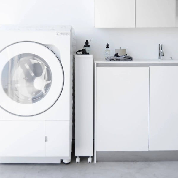 Stalowy regał łazienkowy w matowym białym kolorze 48x80,5 cm Tower – YAMAZAKI-image-3