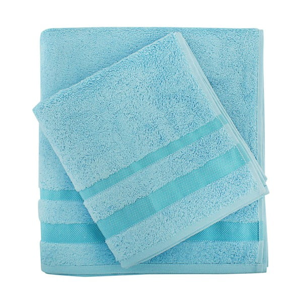 Zestaw niebieskiego ręcznika i ręcznika kąpielowego Serit