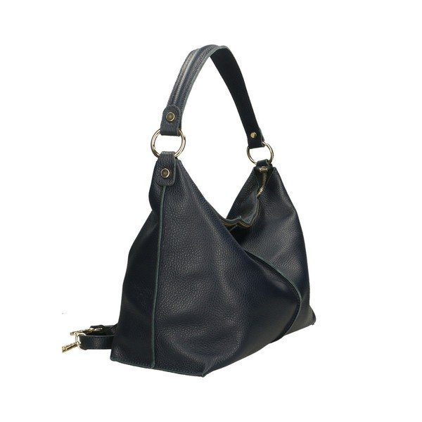 Granatowa torba skórzana Chicca Borsa Hagoda-image-2