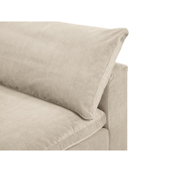 Beżowa dwustronna narożna część sztruksowej sofy modułowej Windsor & Co Sofas Galaxy-image-1