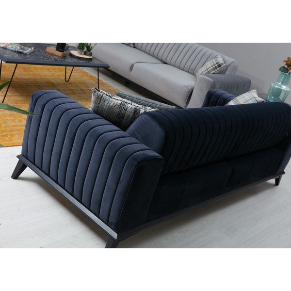 Ciemnoniebieska sofa 220 cm Lisa – Balcab Home-image-1