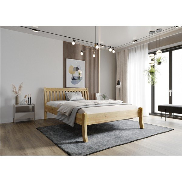 Łóżko dwuosobowe z litego drewna sosnowego 160x200 cm Tonja – Olivia Living-image-4