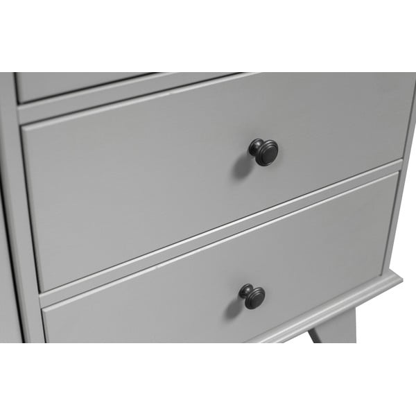 Jasnoszara szafa dziecięca z litego drewna sosnowego 98x190 cm Lily – WOOOD-image-1