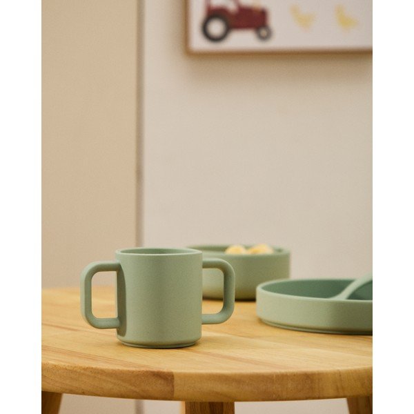 Jasnoróżowo-turkusowe silikonowe kubki dla dzieci zestaw 2 szt. Lili – Kave Home-image-2