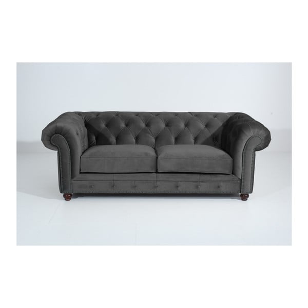 Antracytowa sofa Max Winzer Orleans Velvet, 216 cm