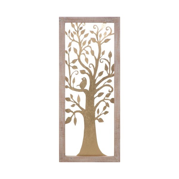 Dekoracja ścienna w złotym kolorze Mauro Ferretti Tree, 40x100 cm
