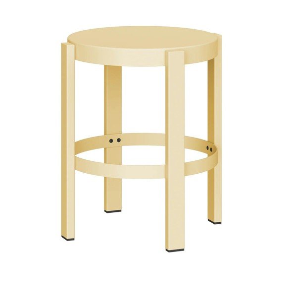 Żółty stalowy stołek Doon – noo.ma