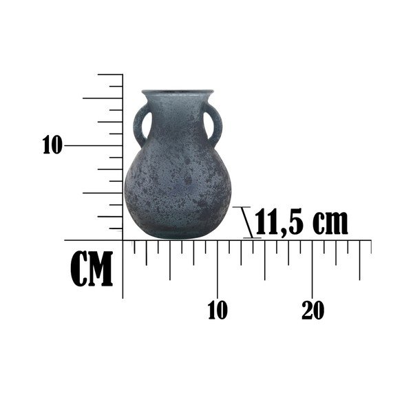 Niebieski wazon ze szkła z recyklingu Mauro Ferretti Anfora, ⌀ 11,5 cm-image-1