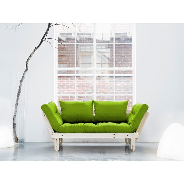 Sofa rozkładana Karup Beat Natural/Lime