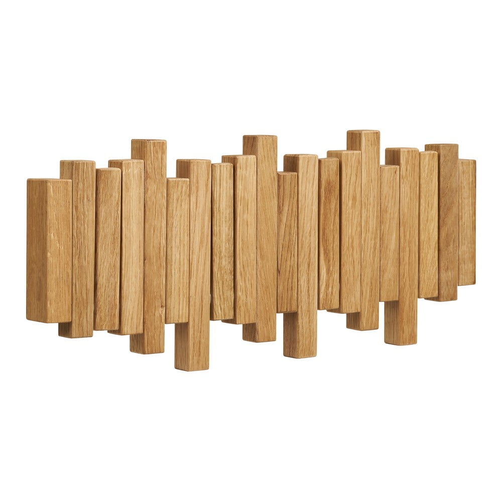 Wieszak ścienny z litego drewna dębowego w naturalnym kolorze 3 cm Caltra – House Nordic (zdjęcie 5)
