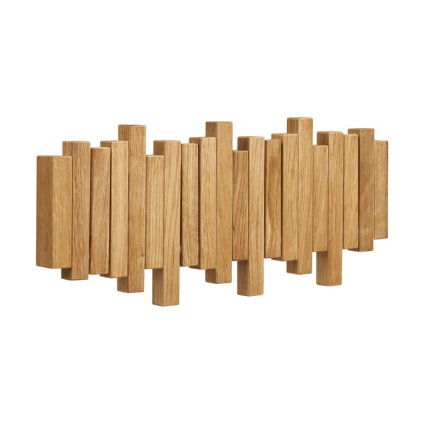 Wieszak ścienny z litego drewna dębowego w naturalnym kolorze 3 cm Caltra – House Nordic-image-4