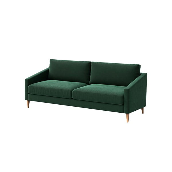 Ciemnozielona aksamitna sofa 200 cm Karoto – Ame Yens-image-2