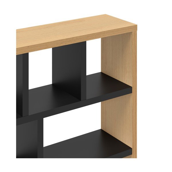 Czarny regał w dekorze dębu 150x159 cm Berlin – TemaHome-image-4