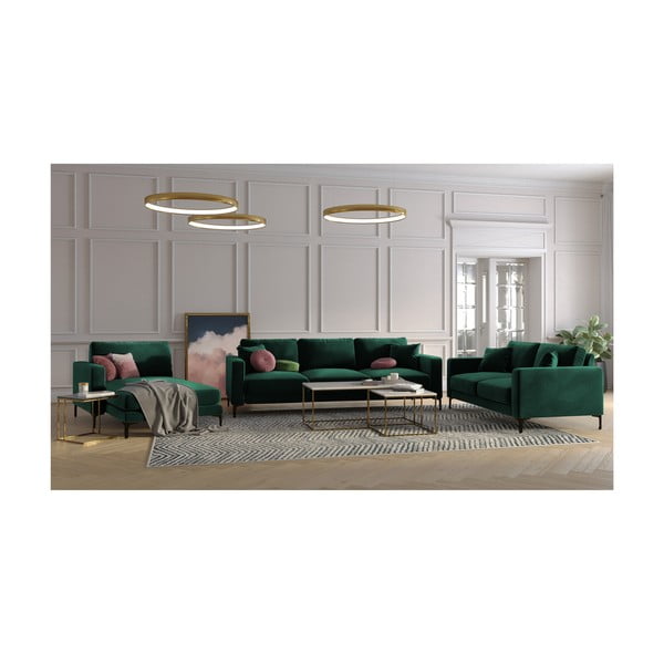 Aksamitna sofa w morskim kolorze Kooko Home Harmony, 158 cm-image-4