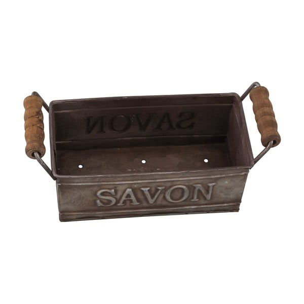 Ciemnoszara metalowa mydelniczka – Antic Line-image-2