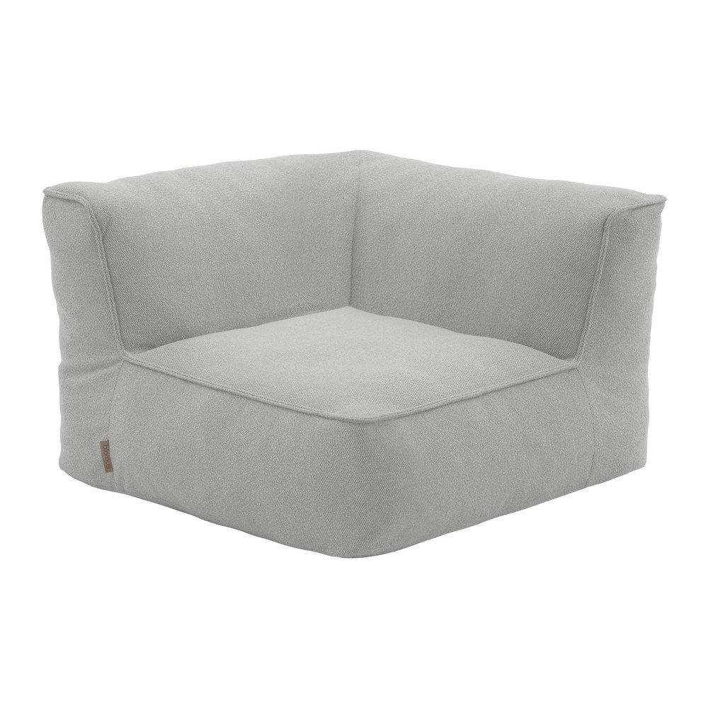 Jasnoszary moduł sofy ogrodowej z materiału bouclé (strona zmienna) Grow – Blomus