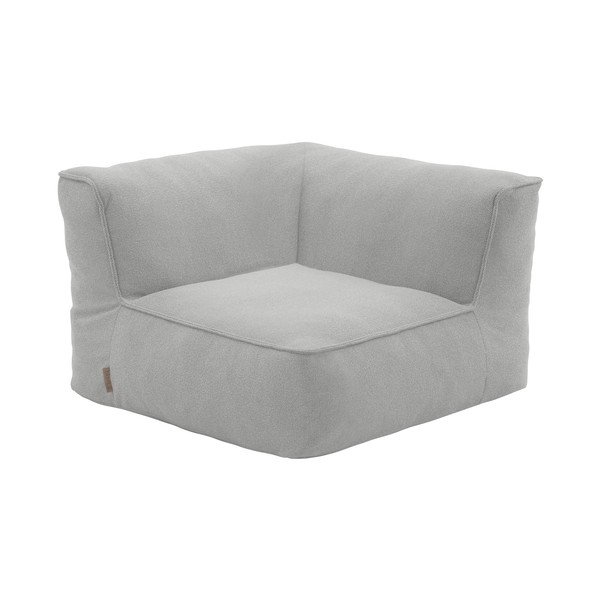 Jasnoszary moduł sofy ogrodowej z materiału bouclé (strona zmienna) Grow – Blomus