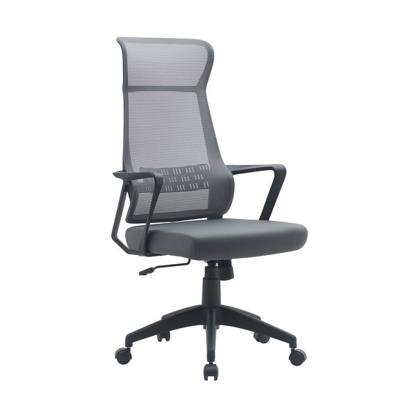 Szare tapicerowane krzesło biurowe Hoboken – Yes Everyday