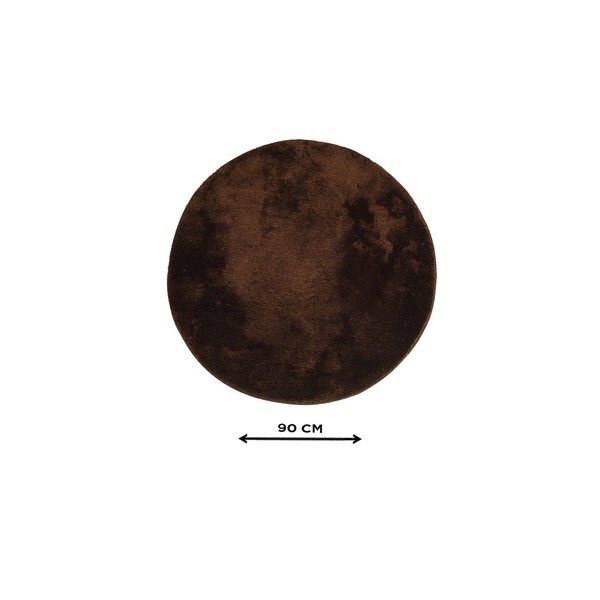 Ciemnobrązowy dywanik łazienkowy ø 90 cm Havai – Foutastic-image-4