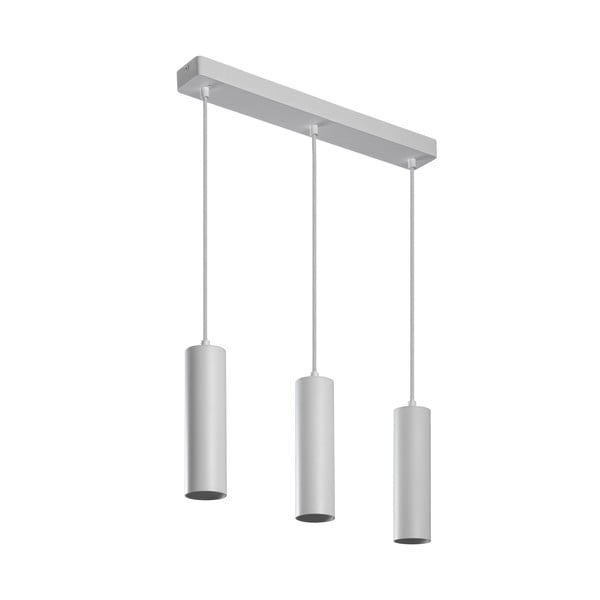 Biała lampa wisząca z metalowym kloszem Tresos II – GTV