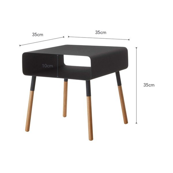 Czarny stolik YAMAZAKI Plain, wys. 35 cm-image-4