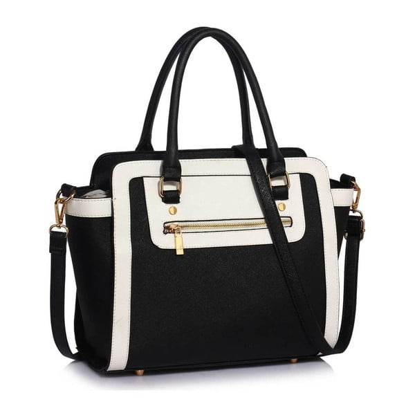 Czarno-biała torebka L&S Bags Trianon